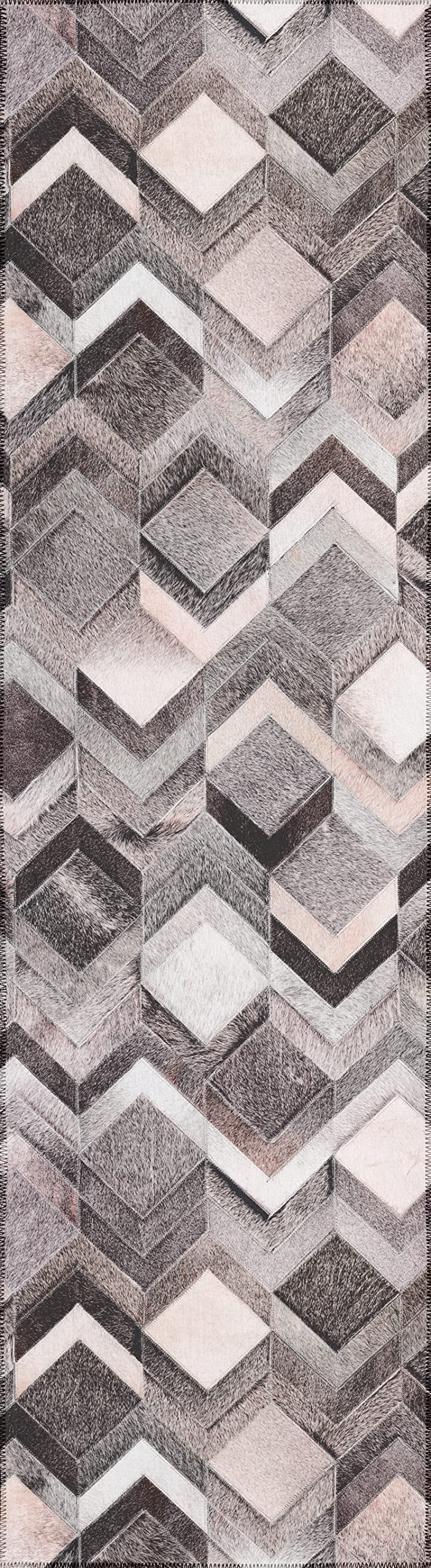 Addison Rugs Laredo Alr35 Gray 2'3" X 7'6" Indoor Outdoor Hallway Runner Rug, Stain Resistant Washable Kitchen Area Carpet For Bathroom, Entry, Patio, Laundry And Bedroom Rug