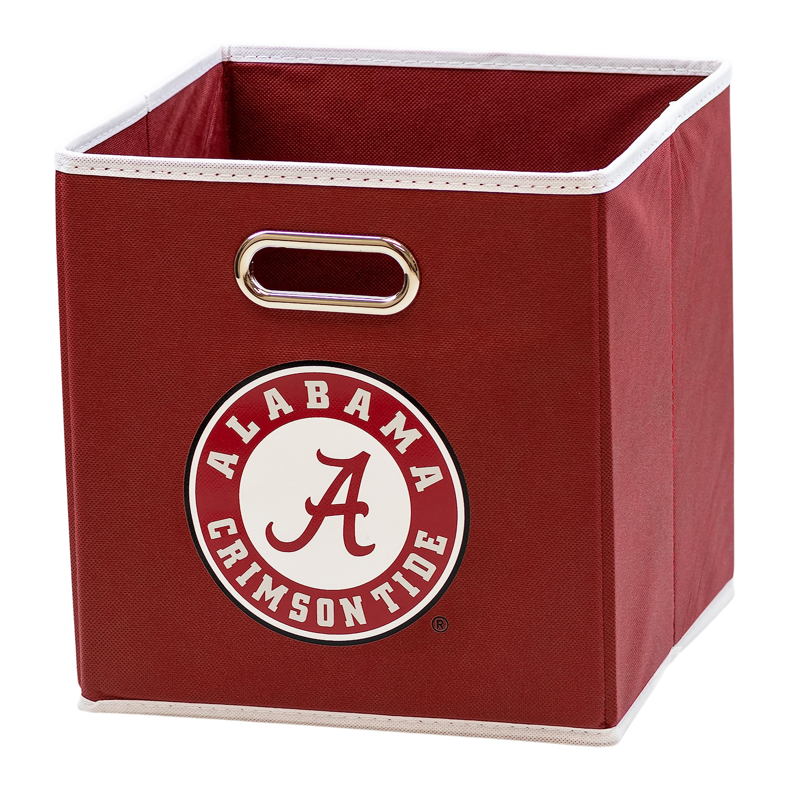 Franklin Sports NCAA Alabama Crimson Tide Collapsible Storage Bin - Made to Fit Storage Bin Shelf Organizers - 10.5 x 10.5