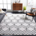 SAFAVIEH Adirondack Collection Area Rug - 8 x 10, Ivory & Black, Modern Geometric Design, Non-Shedding & Easy Care, Ideal for 