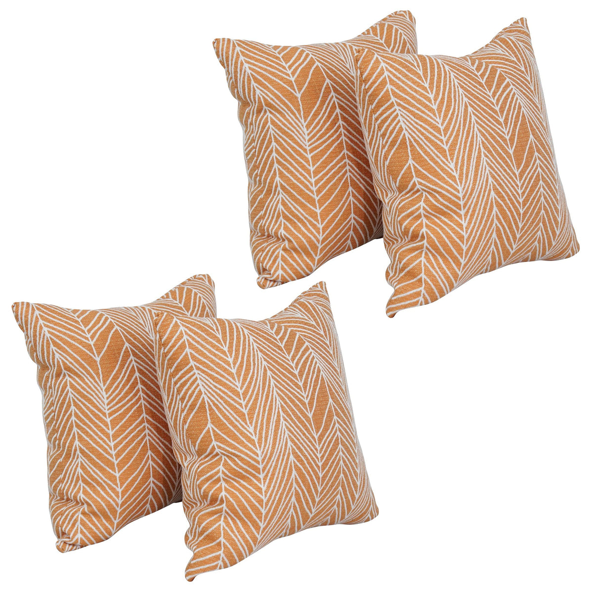 Blazing Needles Square Polyester Jacquard Throw Pillows, 17&quot;, Demeter Bitter 4 Count