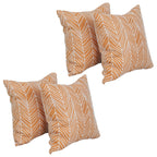 Blazing Needles Square Polyester Jacquard Throw Pillows, 17", Demeter Bitter 4 Count