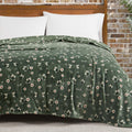 Lucky Brand Daisy Green Floral 66'X90' Cozy Plush Blanket - Premium Microfiber Throw For Luxurious Comfort And Style Twin/Twin