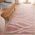 SAFAVIEH Adirondack Collection Runner Rug - 26 x 6, Rose & Cream, Modern Wave Distressed Design, Non-Shedding & Easy Care, Ide
