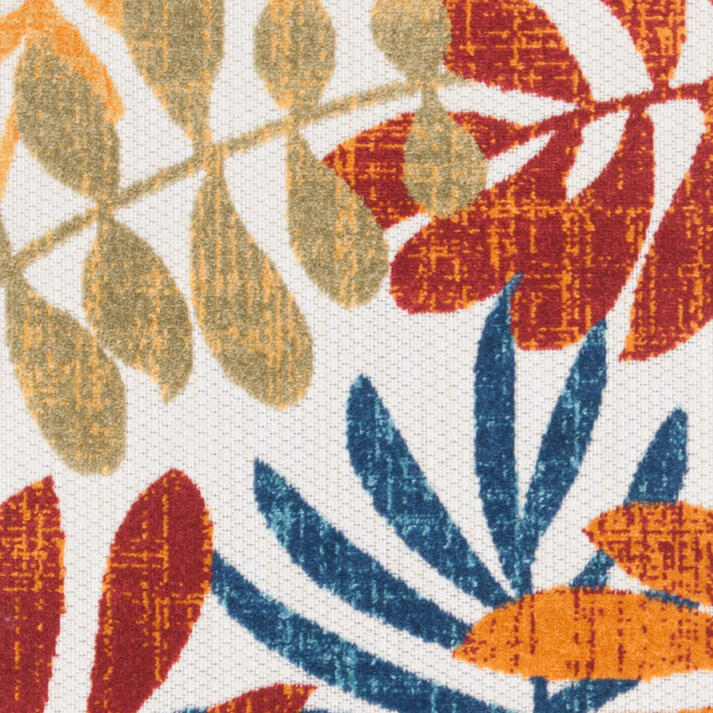 Safavieh Cabana Collection Area Rug - 9' X 12', Creme & Red, Botanical Design, Non-Shedding & Easy Care, Indoor/Outdoor & Washable-Ideal For Patio, Backyard, Mudroom (Cbn814A)