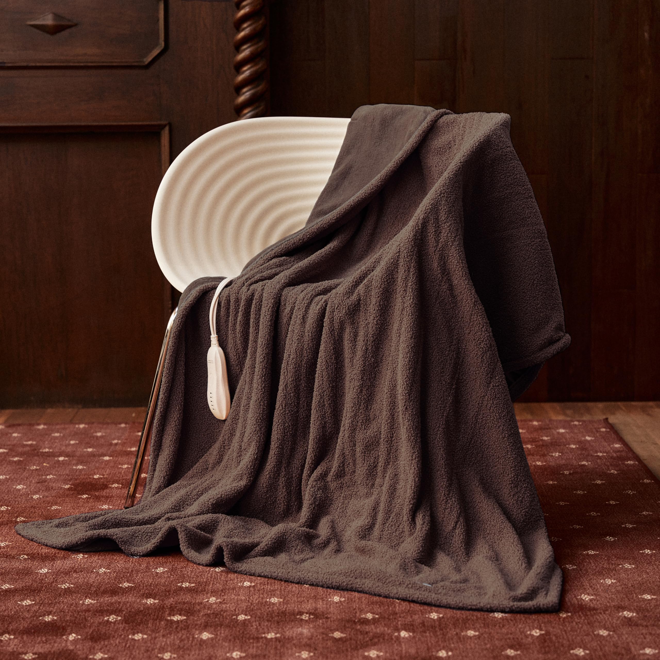 Templewet Heated Blanket Electric Throw 50' X 60' -Heated Throw Blanket With 5 Heating Levels & 3 Hours Auto Off,Machine Washa