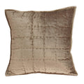 HomeRoots 50% Cotton, 50% Viscose 20' x 7' x 20' Transitional Taupe Solid Quilted Pillow Cover with Poly Insert