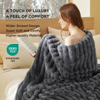 Bedsure King Size Blanket For Bed - Super Soft Cozy Blankets For Women, Cute Large Fleece Blanket For Girls, Grey,108X90 Inches,