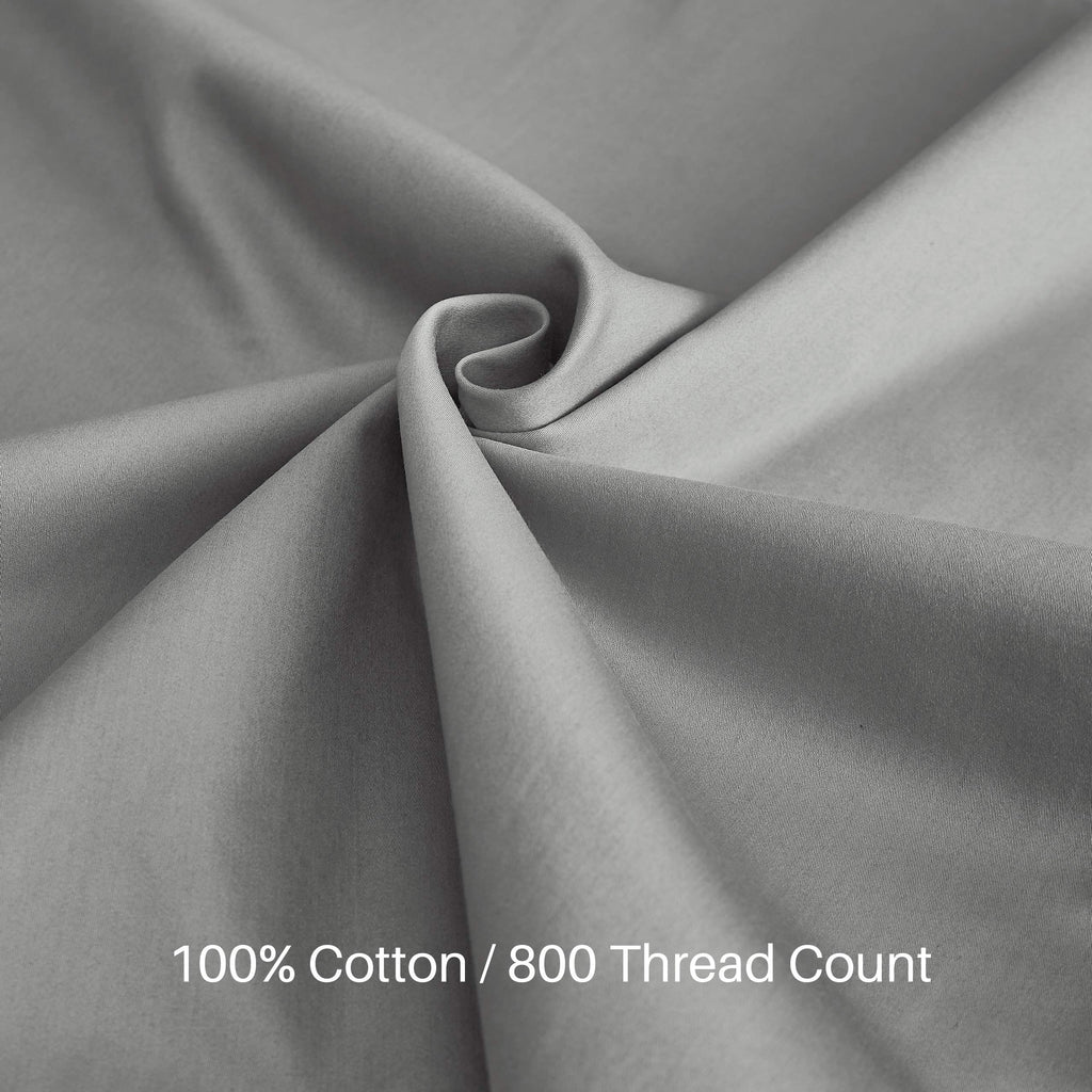 Oubonun 100% Cotton Body Pillowcase - 800 Thread Count/21X54, Moisture Absorbent And Breathable, Premium Hotel Body Pillow Cover For All Seasons, Light Gray
