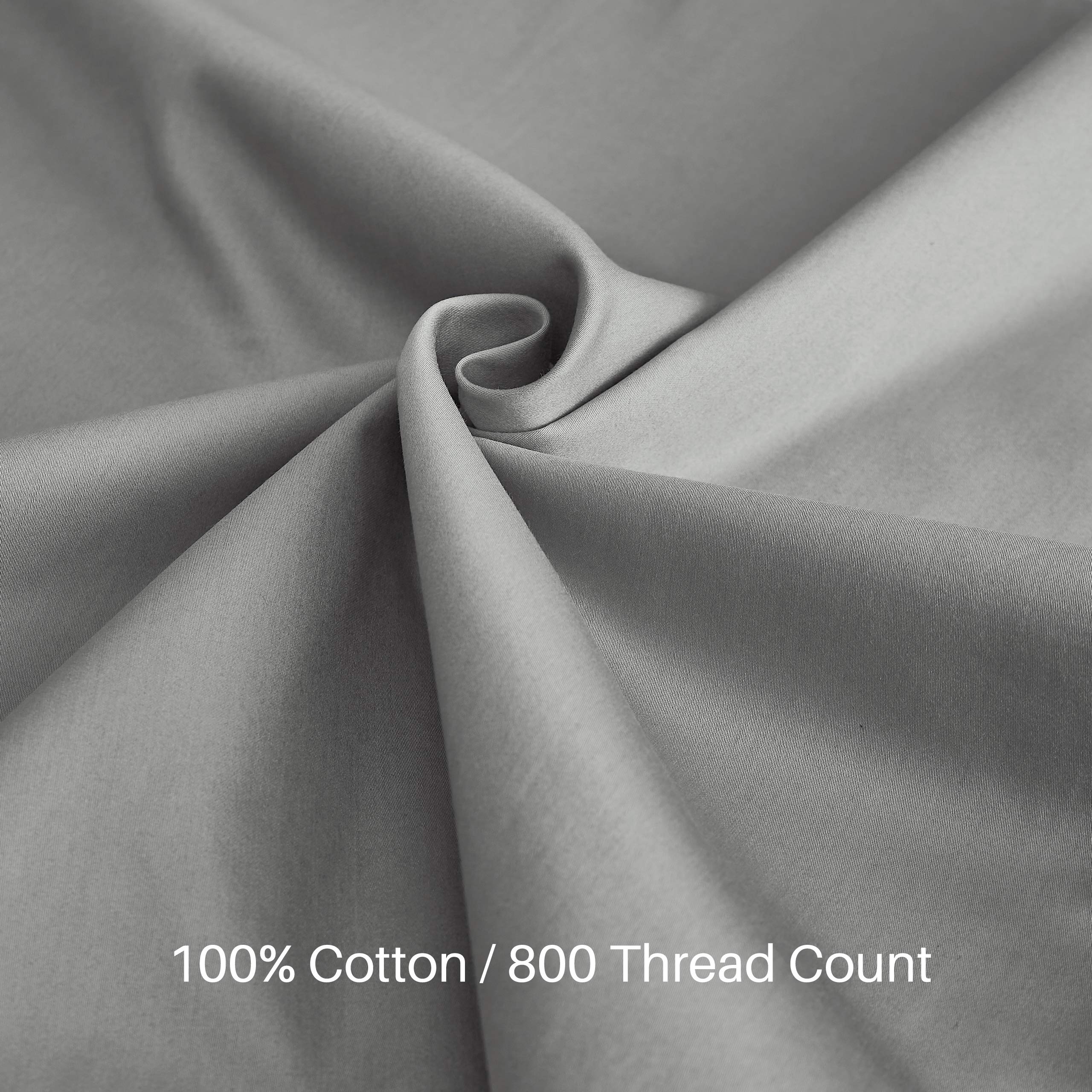 Oubonun 100% Cotton Body Pillowcase - 800 Thread Count/21X54, Moisture Absorbent And Breathable, Premium Hotel Body Pillow Cover For All Seasons, Light Gray