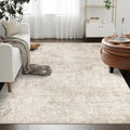 Art&Tuft Washable Rug, Anti-Slip Backing Abstract 4x6 Rug, Stain Resistant Rugs for Living Room, Foldable Machine Washable Area 