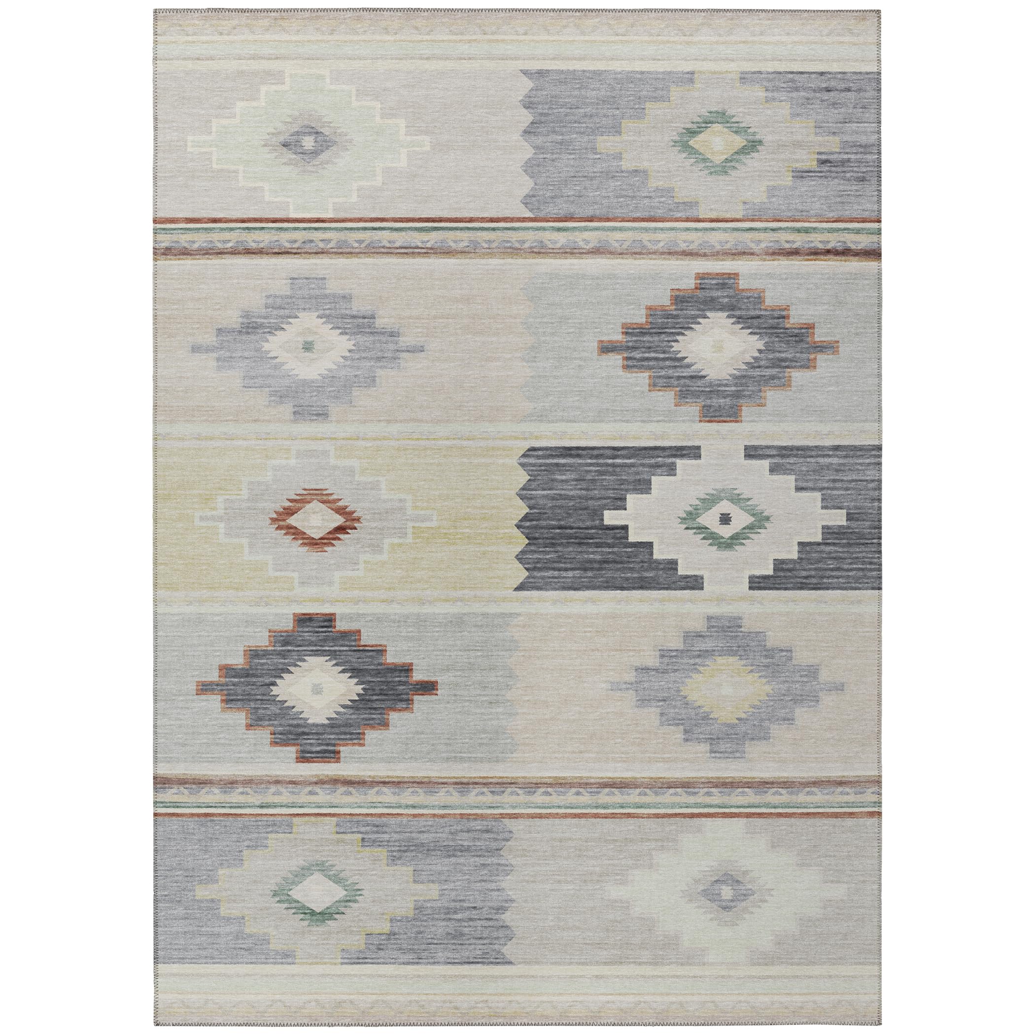 Addison Rugs Sonora Aso31 Ivory 9' X 12' Indoor Outdoor Area Rug, Easy Clean, Machine Washable, Non Shedding, Bedroom, Living Room, Dining Room, Kitchen, Patio Rug