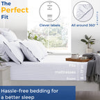 Thread Spread 100% Egyptian Cotton Printed Bed Sheets - 600 Thread Count 4 Pc Queen Sheet Set, Hotel Luxury Sateen Bedsheets, 16' Deep Pocket Cooling Sheets For Queen Size Bed - Pinstripe - Light Grey