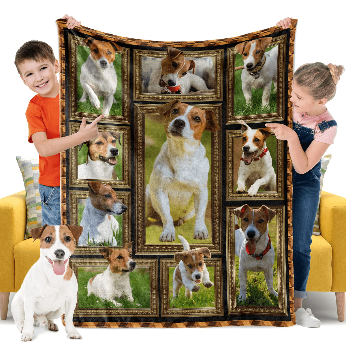 Jack Russell Terrier Blanket For Kids Boys Girls, Jack Russell Terrier Gifts For Dog Lover, 40' X 50' Toddler Baby Blankets An