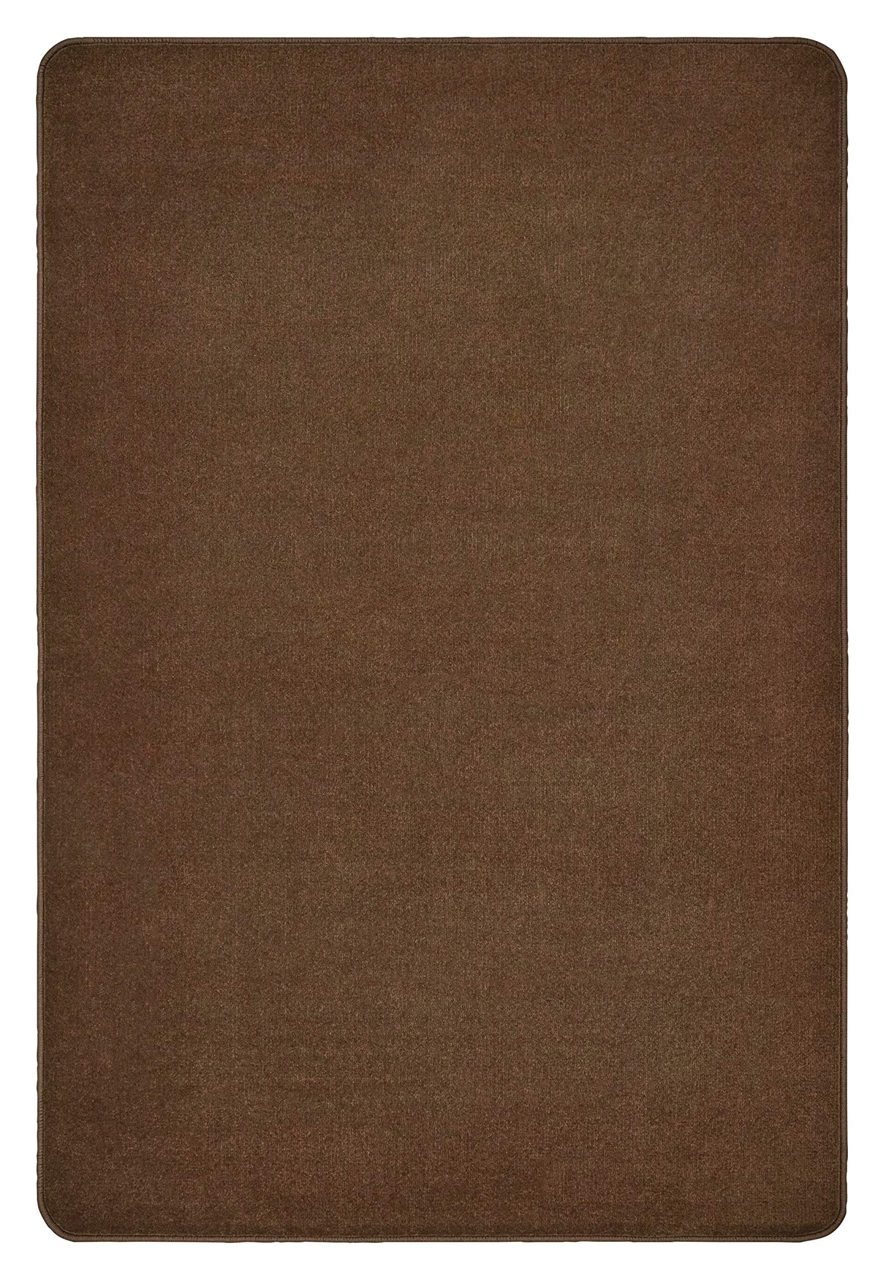 Carpets For Kids 3100.724 Mt Shasta Solids Collection Rug In Cocoa Brown 6Ft X 9Ft Rectangle Brown