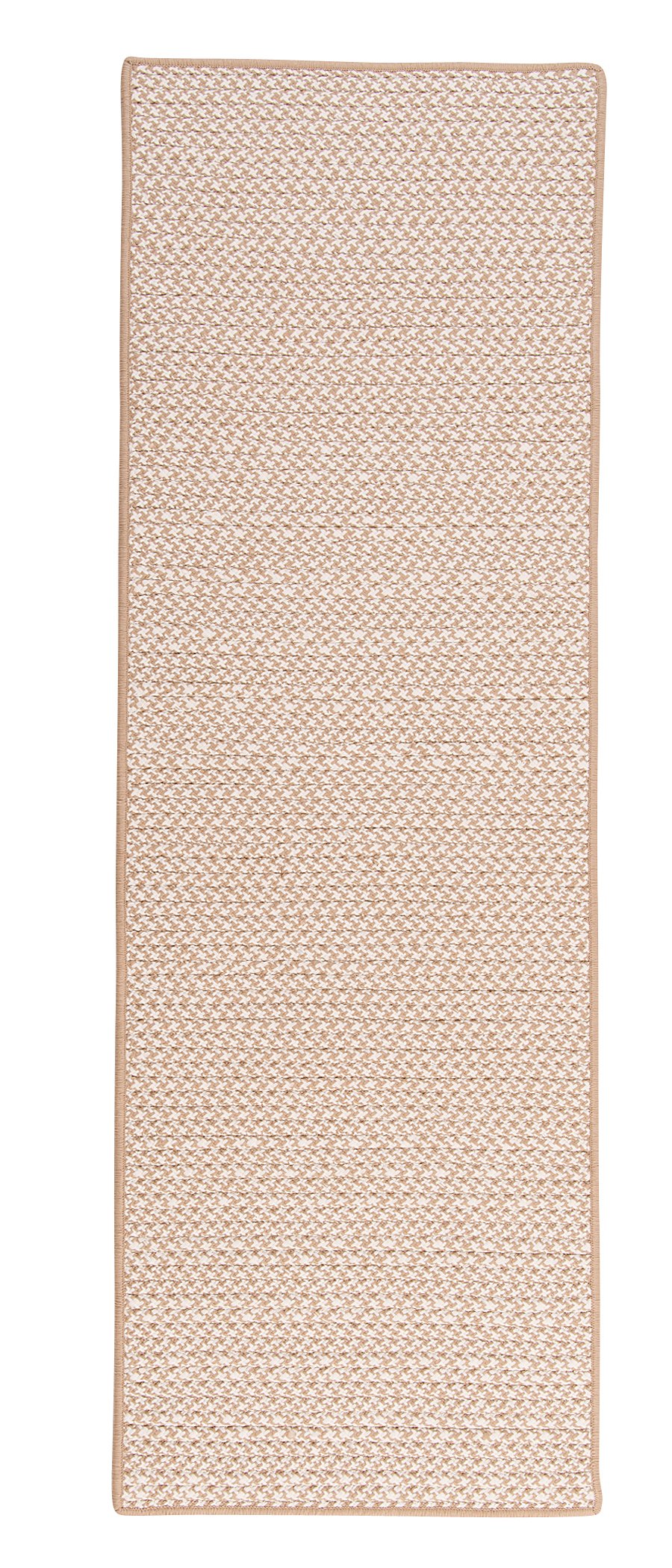 Outdoor Houndstooth Tweed Rug, 2 By 12-Feet, Cuban Sand