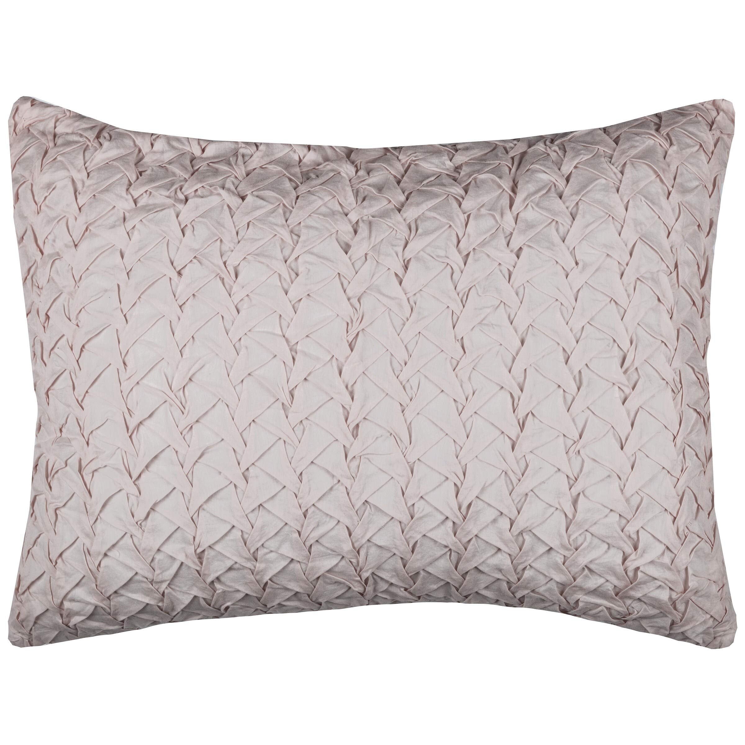 Rizzy Home Carly 20" x 36" Cotton King Sham in Pink