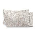 Elegant Comfort Ultra Soft Set Of 2 Floral Print Pillowcases - 1500 Premium Hotel Quality Microfiber, Soft And Smooth Envelope Closure 2-Piece Pillow Covers - King, Paisley Taupe