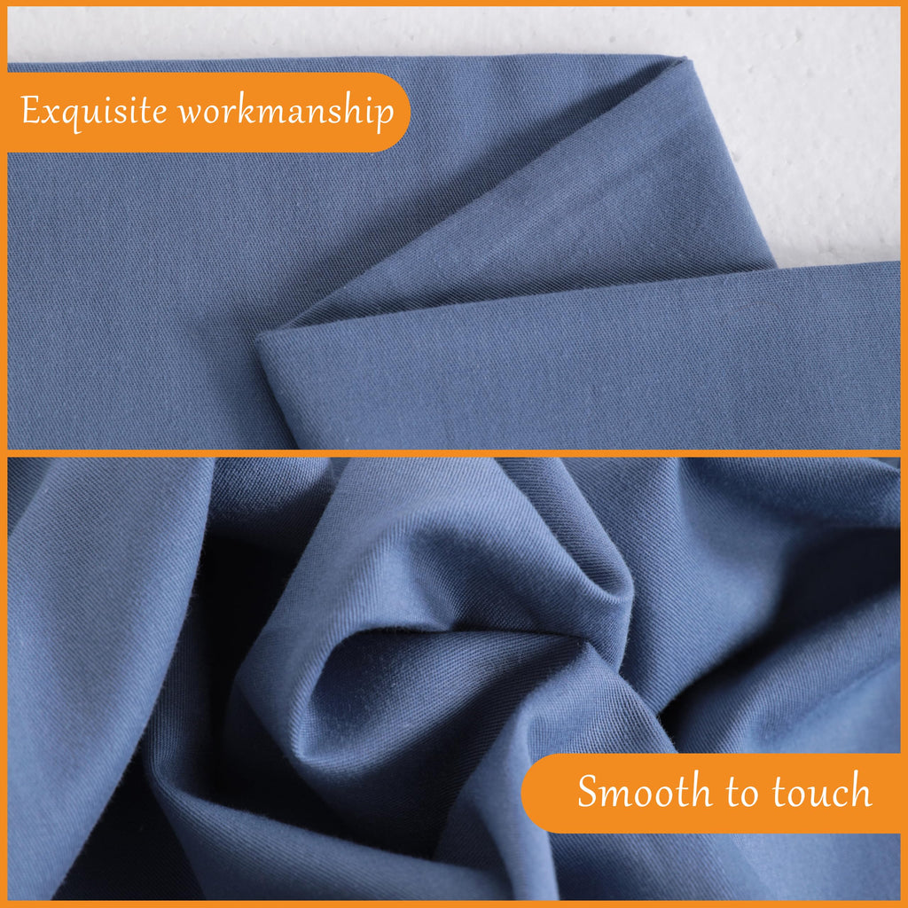 Ntbay Cotton Body Pillowcase - Envelope Closure 20X54 Pillowcase, Breathable And Soft Bed Pillow Case, Denim Blue