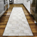 Addison Rugs Laredo Alr31 Ivory Washable 2'3" X 7'6" Indoor Outdoor Hallway Runner Rug, Stain Resistant Washable Kitchen Area Carpet For Bathroom, Entry, Patio, Laundry And Bedroom Rug