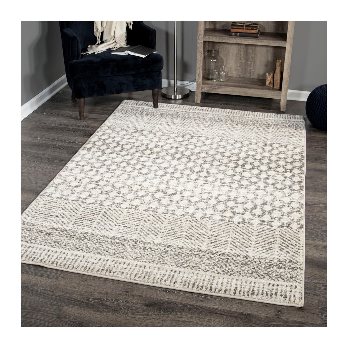 Orian Rugs Transitional Plush Global Pattern Rug - Adagio Arrowhead Collection, Stain-Resistant, Easy To Clean, Durable Indoor Home Office Decor, 7'8&quot; X 10'10&quot; Silverton Area Rug