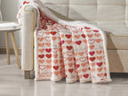 Faith, Hope, Love Home D  Cor Eiqocca Amor Eterno Be Mine Love Collection Valentine'S Day Heart Ultra Plush Throw Blanket (50'