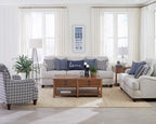 Coaster Home Furnishings Gwen Recessed Arm Loveseat Light Grey