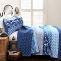 Lush Decor Royal Empire Reversible Cotton Quilt Set - 3 Piece Striped Bedding Set - Bold & Colorful Bohemian Patterns - Soft Cot
