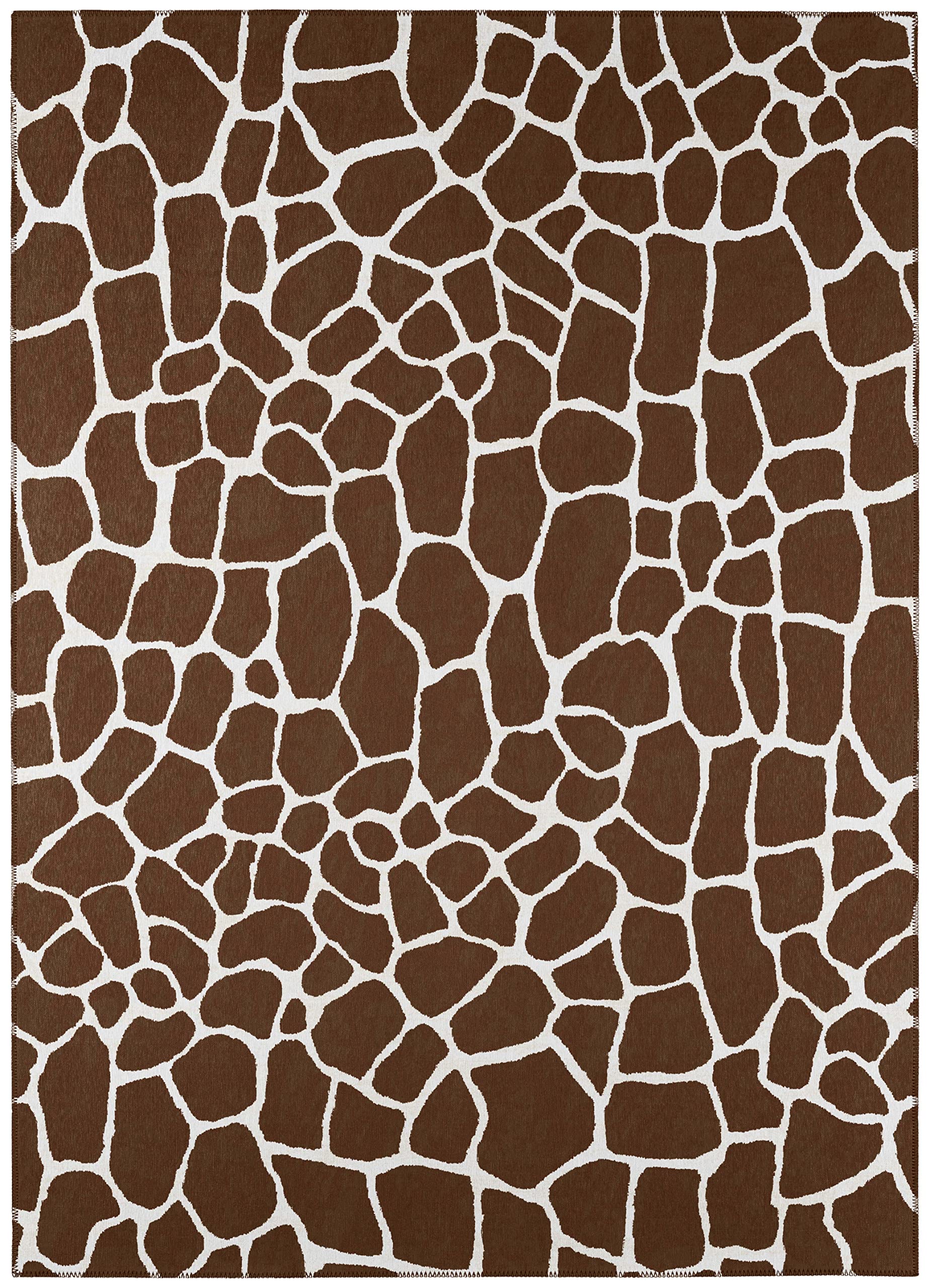 Addison Rugs Safari Asf34 Coffee Washable 10' X 14' Indoor Outdoor Area Rug, Easy Clean, Machine Washable, Non Shedding, Bedroom, Entry, Living Room, Dining Room, Kitchen, Patio Rug