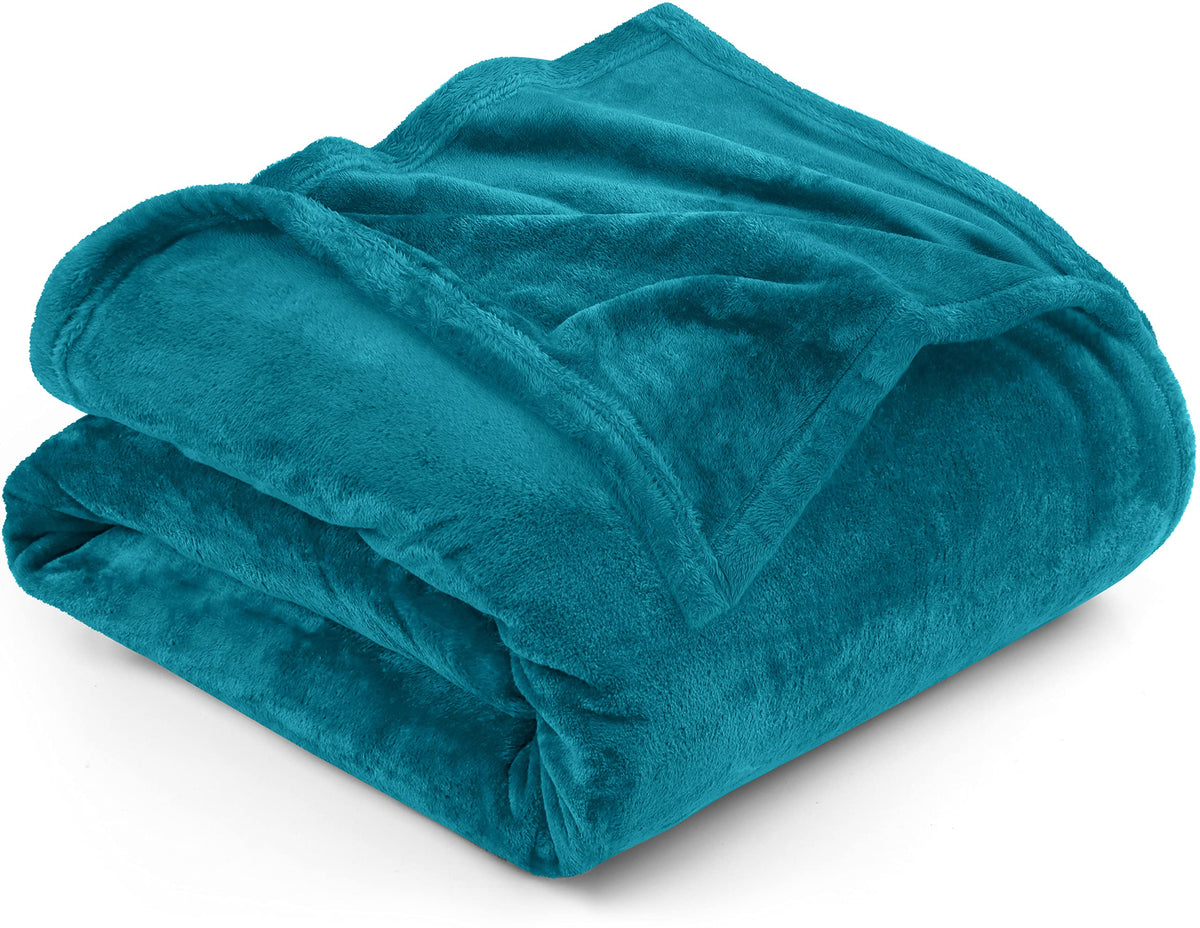 Utopia Bedding Fleece Blanket Full Size Turquoise 300Gsm Luxury Fuzzy Soft Anti-Static Microfiber Bed Blanket (90X84 Inches)