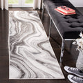 SAFAVIEH Craft Collection Runner Rug - 23 x 14, Grey & Silver, Modern Abstract Design, Non-Shedding & Easy Care, Ideal for Hig