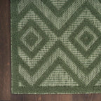 Nourison Versatile Indoor/Outdoor Green 6' X 9' Area Rug, Easy Cleaning, Non Shedding, Bed Room, Living Room, Dining Room, Backyard, Deck, Patio (6X9)