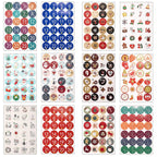 12 Sheets Advent Calendar Stickers, 1-24 Number Stickers With Christmas Theme Pattern, Christmas Stickers Suitable For Gift Seal