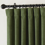 Nicetown Room Darkening Faux Linen Curtains For Living Room, Pinch Pleated Linen Burlap Textured Light Blocking Noise Dampening