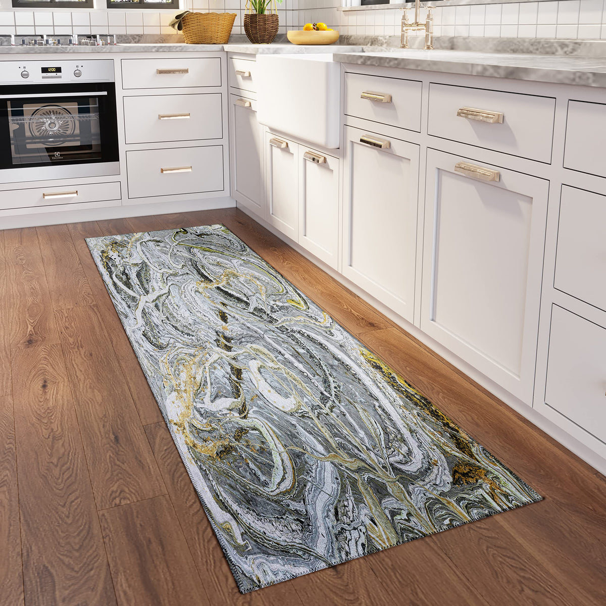 Addison Rugs Karina Akc42 Cyclone 2'3&quot; X 7'6&quot; Indoor Outdoor Runner Rug, Easy Clean, Machine Washable, Non Shedding, Bedroom, Entry, Living Room, Dining Room, Kitchen, Patio Rug