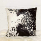 HomeRoots Salt & Pepper/Black & White Cowhide, Microsuede, Polyfill 18' X 18' X 5' Salt and Pepper Black and White Cowhide Pillow