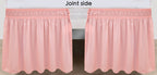 Biscaynebay Wrap Around Bed Skirts For Queen Beds 15' Drop, Pink Adjustable Elastic Dust Ruffles Easy Fit Wrinkle & Fade Resist