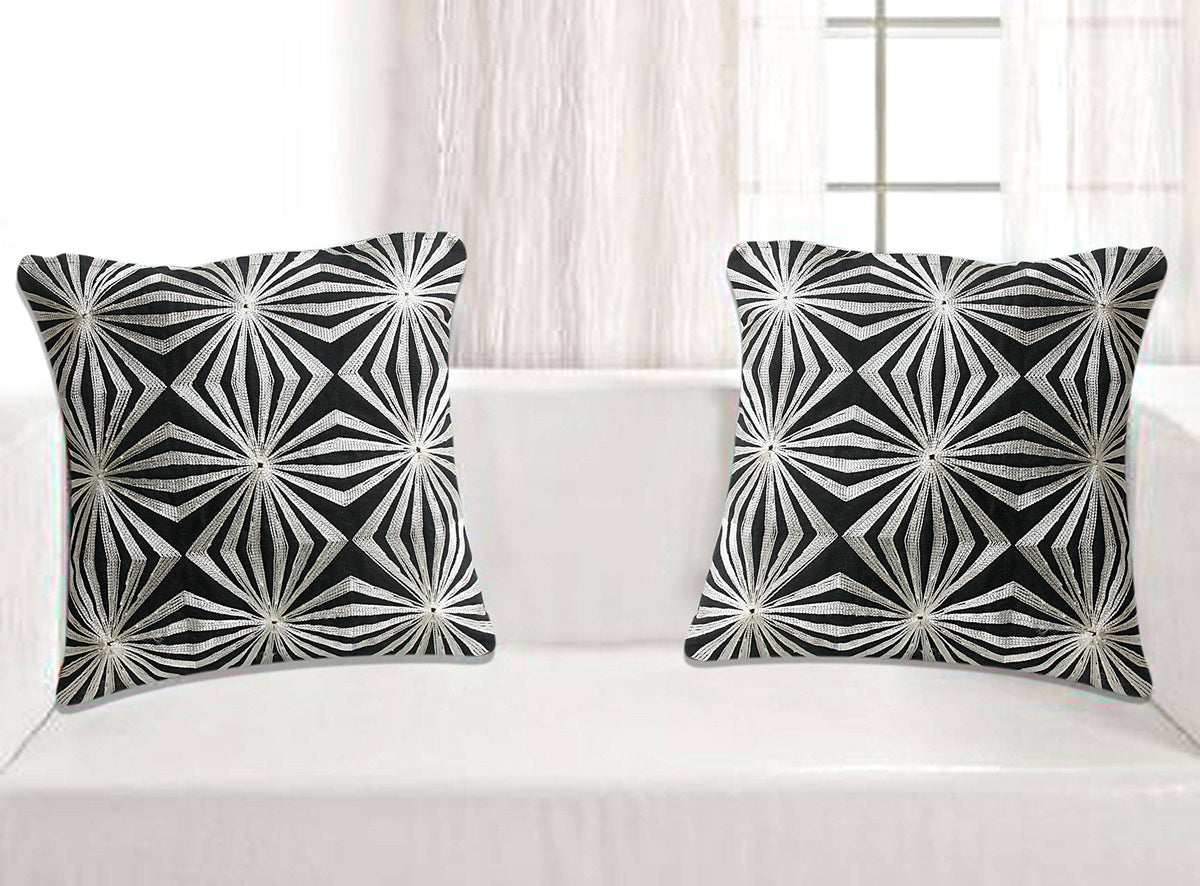Saral Home Cotton Traditional Embroidered Cushion Cover Set Of 2Pc 40X40 Cm