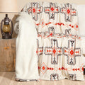 Carstens, Inc. Wrangler Ultra Premium Super Soft Plush Sherpa Fleece Oversized Throw Blanket 54' X 68', Santa Fe Sun