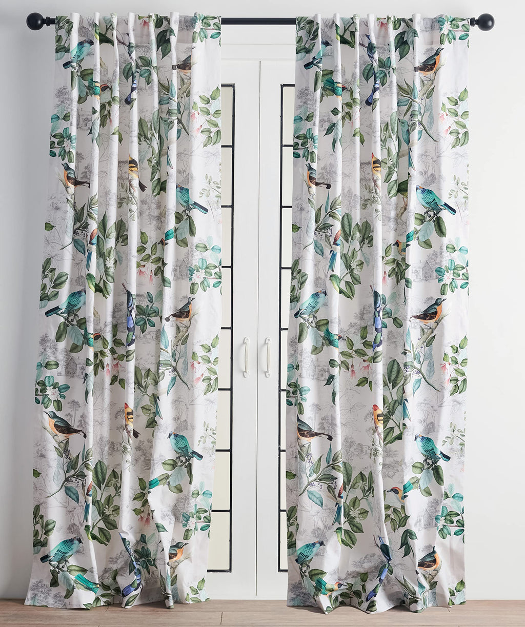 Maison d' Hermine Tailored Curtain 100% Cotton Two Panel 50''x124'' Curtains, Easy Hanging with a Rod Pocket & Loop for Living R