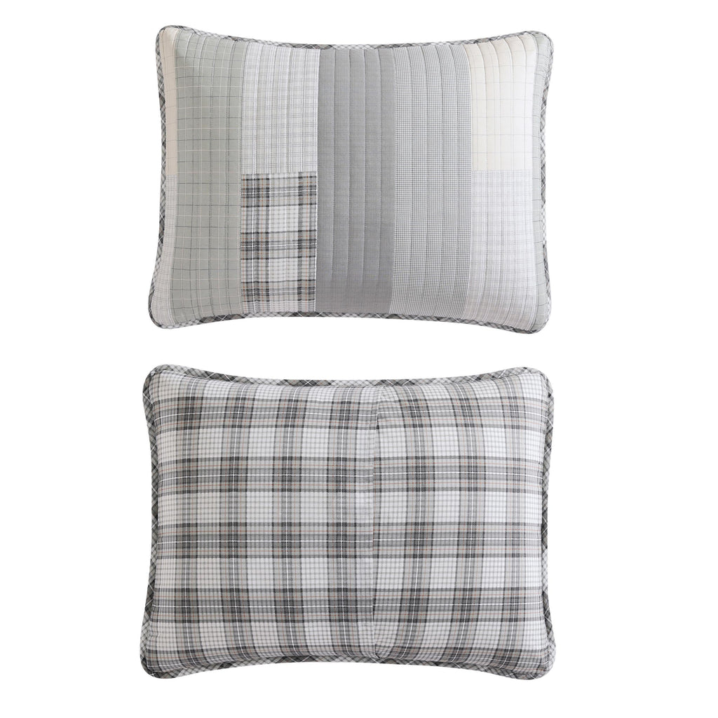Eddie Bauer Home - Queen Quilt Set, Cotton Reversible Bedding With Matching Shams, Home Decor For All Seasons (Fairview Grey, Qu