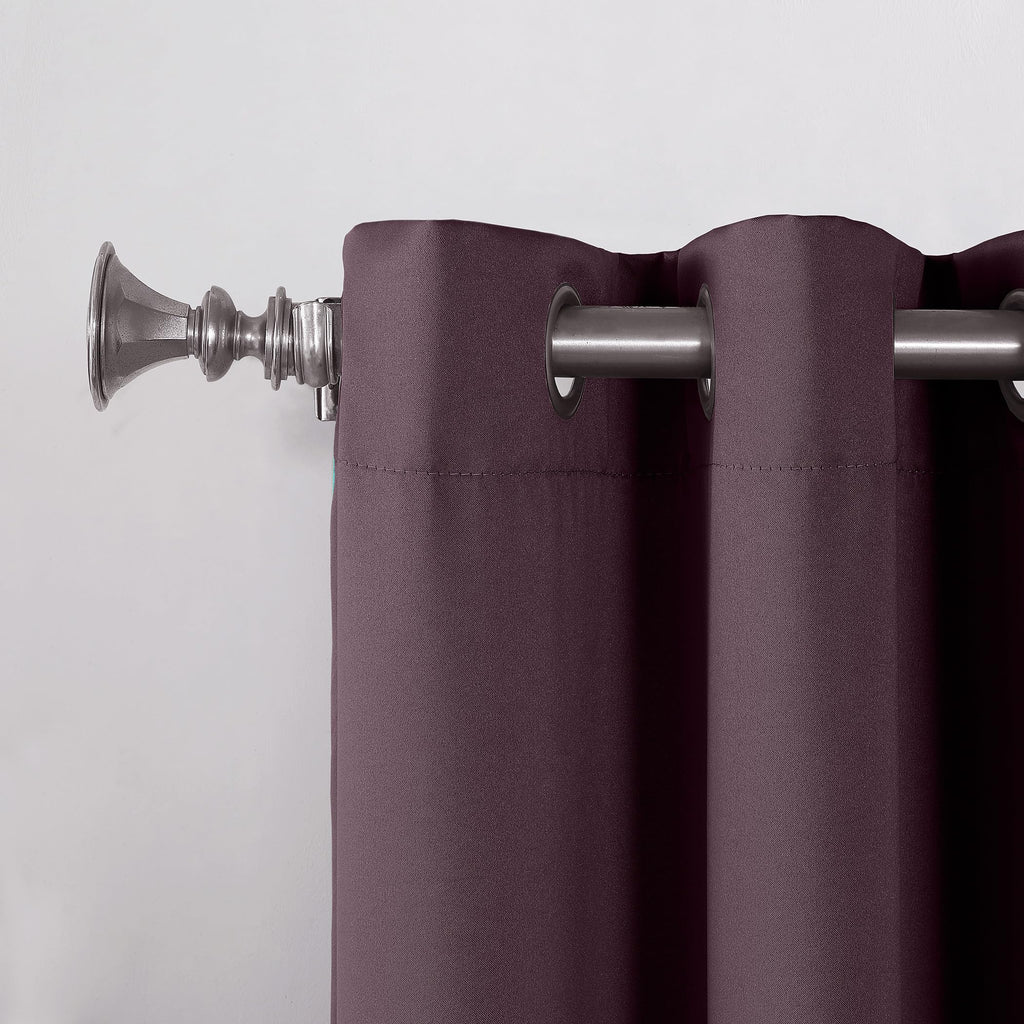 Sun Zero Barrow 2-Pack Energy Saving Grommet Curtain Panel Pair, 54'' X 84, Plum Purple