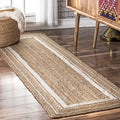 nuLOOM Rikki Coastal Braided Jute Runner Rug, 2 6 x 8, Off-white