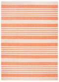 SAFAVIEH Courtyard Collection Area Rug - 9 x 12, Terracotta & Beige, Stripe Design, Non-Shedding & Easy Care, Indoor/Outdoor &