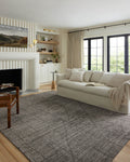 Loloi II Kamala Collection KAM-06 Charcoal/Ivory 5-3 x 7-9 Area Rug