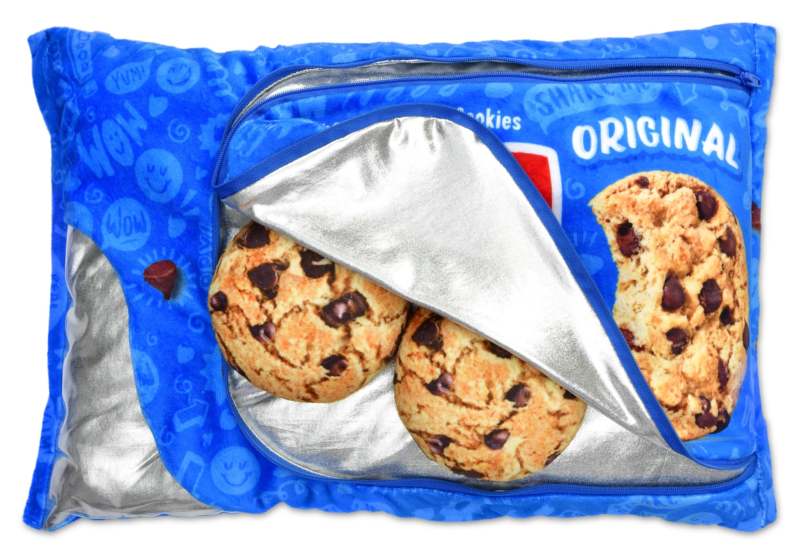 iscream Chips Ahoy! Package Pillow Set with Mini Chips Ahoy! Cookie Pillows