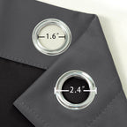 Lemomo 100% Blackout Curtains 40 X 63 Inch/Grey Curtains 2 Panels With Black Liner/Double Layer Full Room Darkening Bedroom Curt