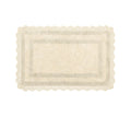Laura Ashley Crochet Cotton 24x40 Bath Rug, Linen