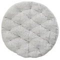Sorra Home Indoor Papasan Cushion, 48 In X 48 In X 4 In, Fauxchilla Silver Fox