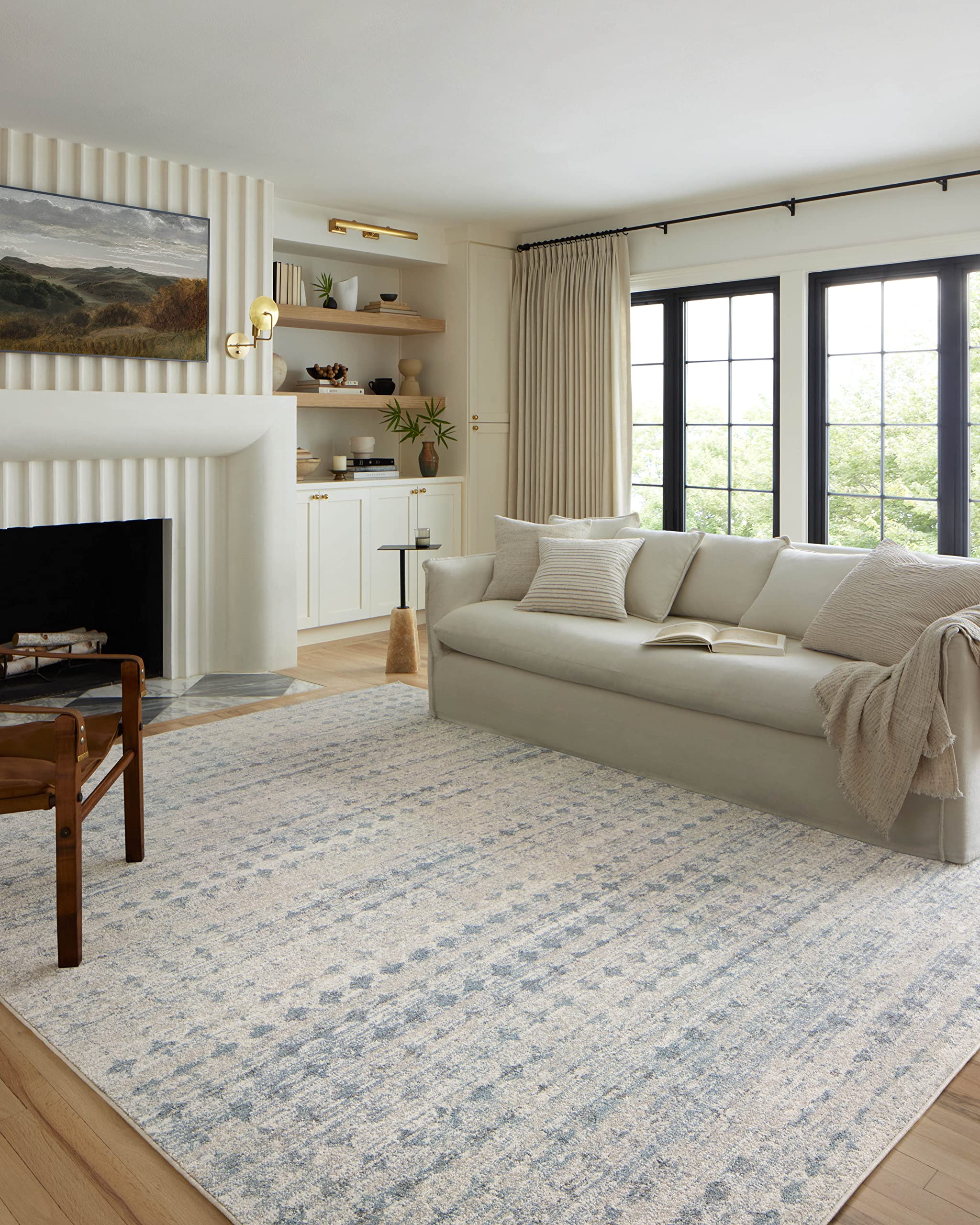 Loloi II Kamala Collection KAM-04 Sky/Dove 5-3 x 7-9 Area Rug