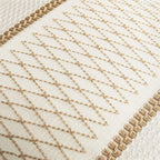 Zeemart 2 Packs Cotton Boho Throw Pillow Covers 16X16 Inch Grid Brown, Soft Farmhouse Decorative Couch Pillow Cases Neutral Cushion Covers For Sofa Bed Living Room Home Decor
